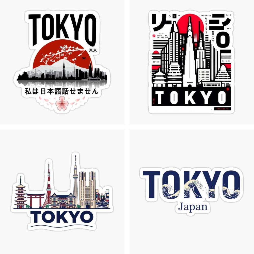 Car Accessories In Tokyo - Наклейки для автомобиля с японской тематикой,