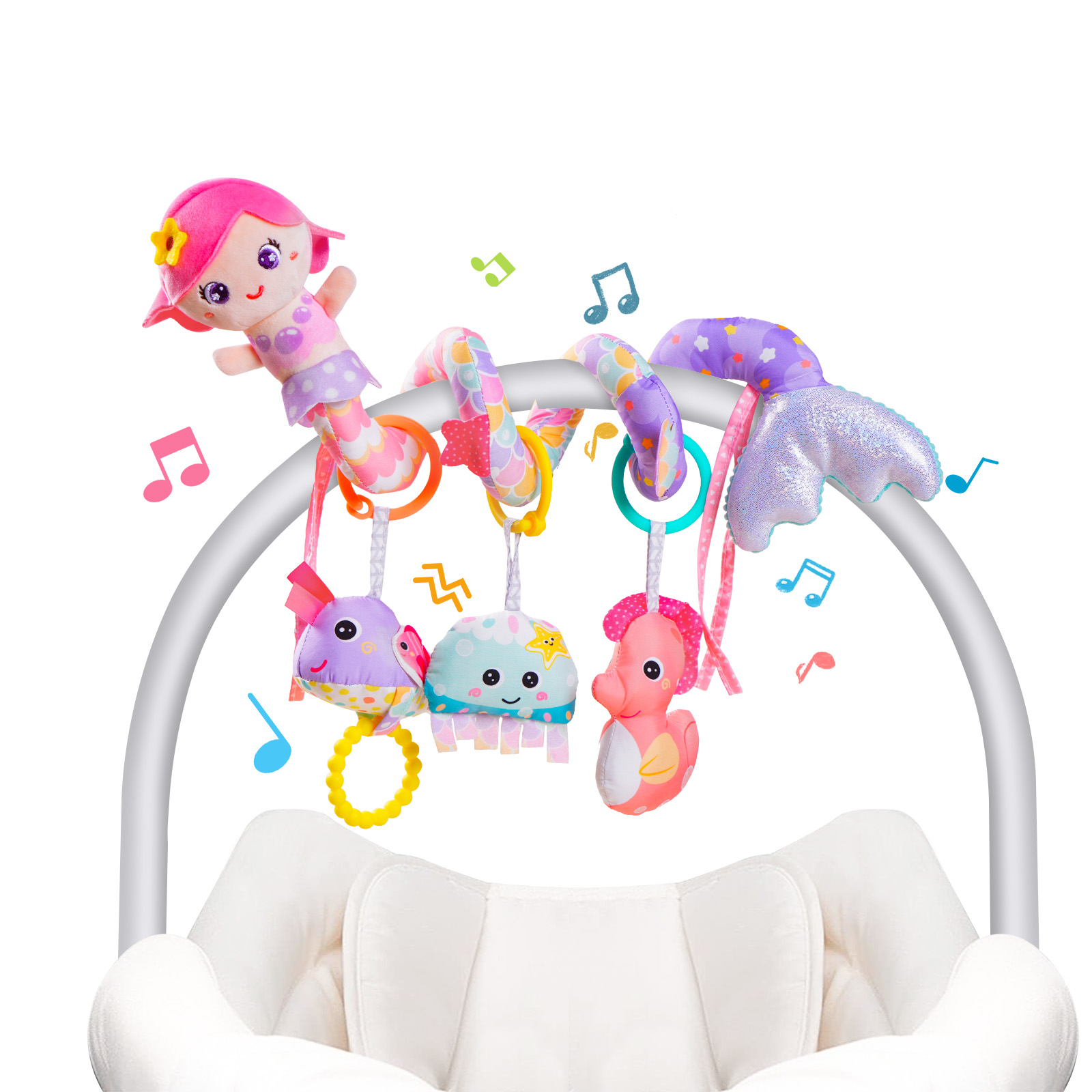 Car Accessories For Baby - Спиральные игрушки для детского автокресла 0-6