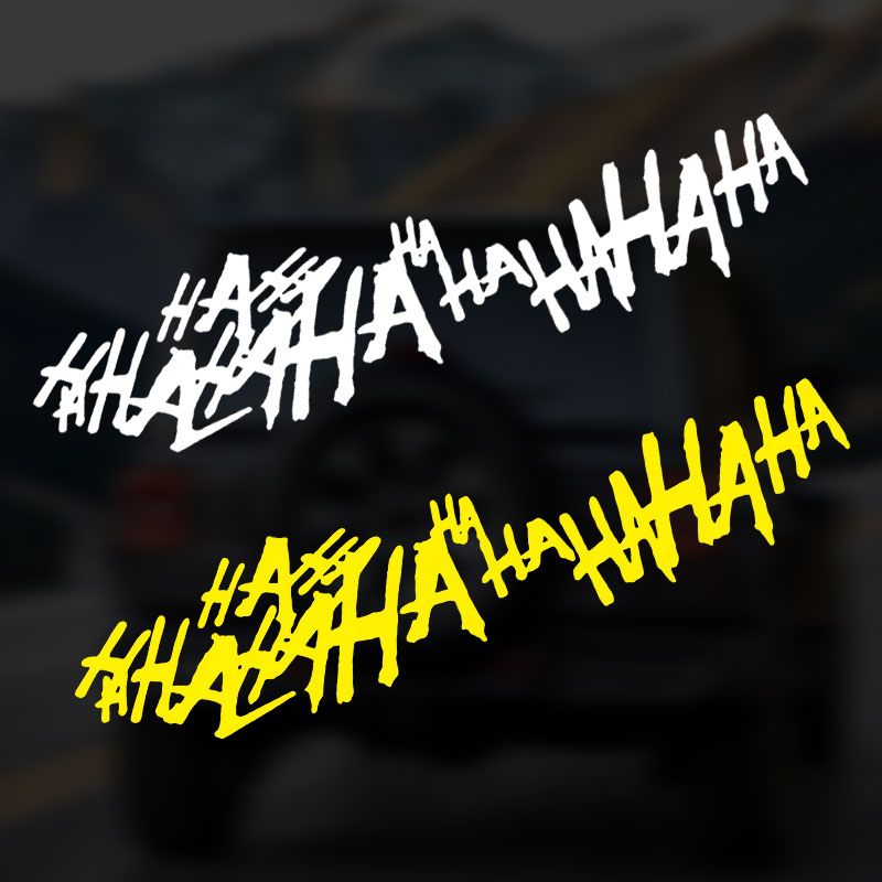 Car Accessories Joker - Наклейка «ХАХАХА» с смеющимся Джокером, водонепроницаемая